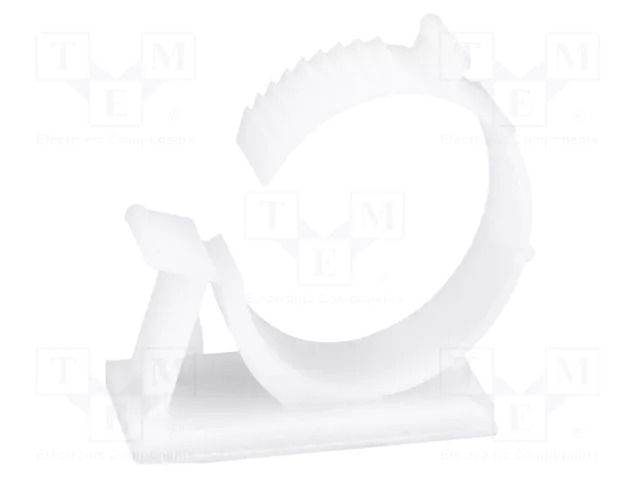 Self-adhesive cable holder; 22÷26.5mm; polyamide; natural FIX&FASTEN FIX-AWC-5