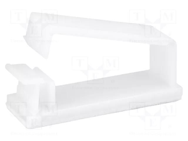 Self-adhesive cable holder; polyamide; 27mm; natural; UL94V-2 FIX&FASTEN FIX-FCU-2