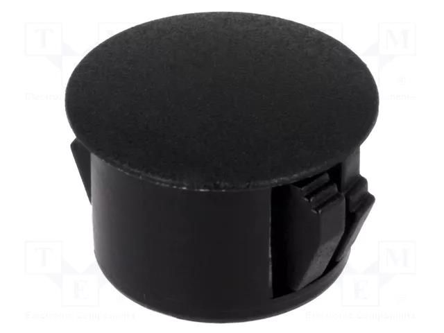 Stopper; H: 10.1mm; Wall thick: 3.3mm; black; polyamide; UL94V-2 FIX&FASTEN FIX-M13