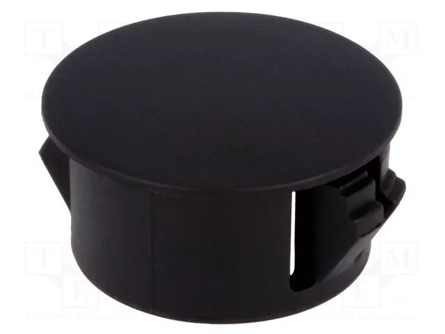 Stopper; H: 10.3mm; Wall thick: 3.3mm; black; polyamide; UL94V-2 FIX&FASTEN FIX-M17