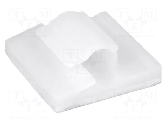 Self-adhesive cable holder; 4mm; polyamide; natural; UL94V-2 FIX&FASTEN FIX-WCT-4