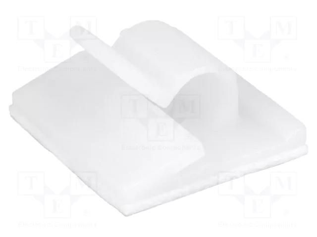 Self-adhesive cable holder; 6mm; polyamide; natural; UL94V-2 FIX&FASTEN FIX-WCT-6