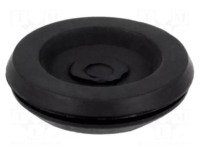 Grommet; with bulkhead; Ømount.hole: 25.2mm; Øhole: 16mm; black TRELLEBORG T-GDM16