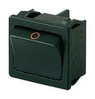 ROCKER SWITCH, SPST, 12A, 250VAC, BLACK 01801.1926-01