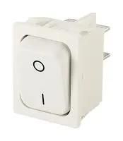 ROCKER SWITCH, DPST, 20A, 250VAC, WHITE 01832.3311-01
