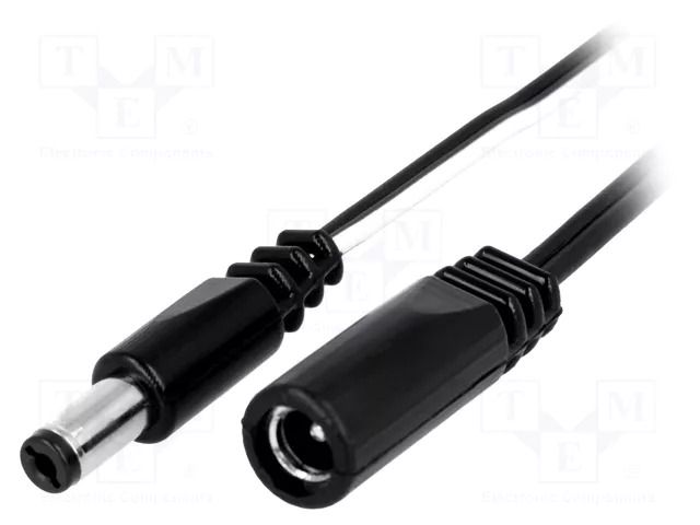 Cable; 2x0.5mm2; DC 5,5/2,1 plug,DC 5,5/2,1 socket; straight BQ CABLE DC.EXT.0200.0300