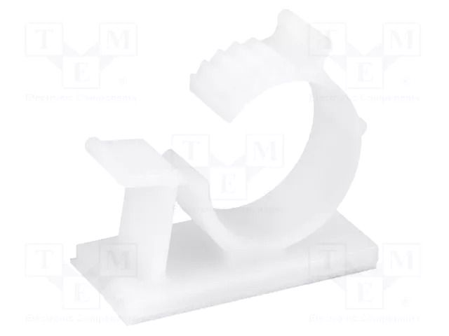 Self-adhesive cable holder; 11.9÷14.3mm; polyamide; natural FIX&FASTEN FIX-AWC-2A