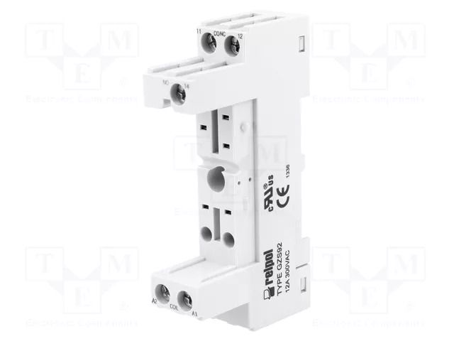 Socket; PIN: 5; 12A; 300VAC; on panel,for DIN rail mounting; RM87N RELPOL GZS92