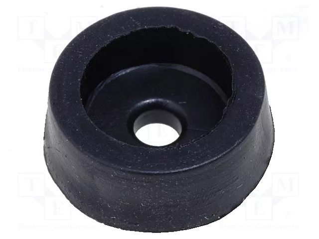 Foot; H: 5mm; black; rubber; Dim: Ø14mm; Ømount.hole: 2.9mm MASZCZYK KM-NOGA-GUMA