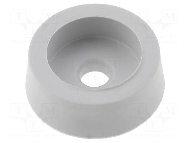 Foot; light grey; rubber; Dim: Ø14mm; Cutout: Ø2.9mm MASZCZYK KM-NOGA-GUMA/J