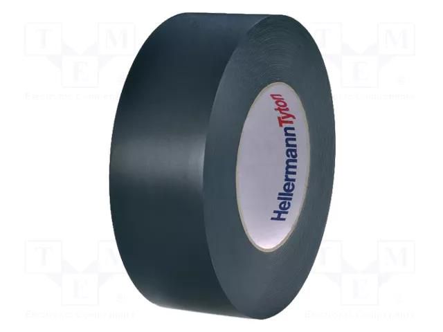 Tape: electrical insulating; W: 50mm; L: 33m; Thk: 0.18mm; black HELLERMANNTYTON HTAPE-FLEX-50X33