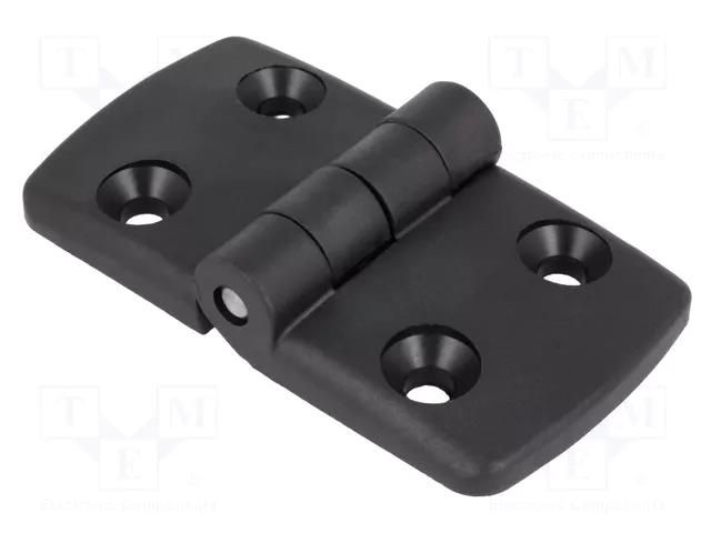 Hinge; Width: 87mm; polyamide; black; H: 48mm FATH FA-095K4545F00