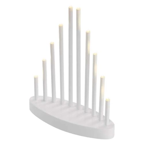 LED candlestick, white, 24.5 cm, 3x AA, indoor, warm white, timer, EMOS DCAW01 8592920093221