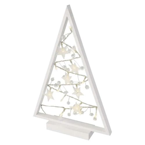 LED decoration – glowing tree with decorations, 40 cm, 2x AA, indoor, warm white, timer, EMOS DCWW27 8592920110928