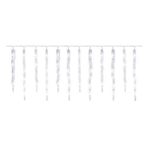 LED Christmas garland – icicles, 12 pcs, 3.6 m, indoor and outdoor, cool white, EMOS DCPC07 8592920099353