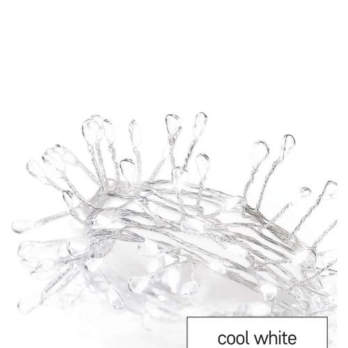 LED girlianda NANO, 4.5Vac (3xAA), 2.4m, 100 x LED, šaltai balta, su laikmačiu, EMOS D3FC01 8592920095287