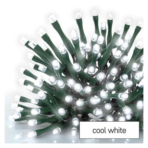LED Christmas chain, 12 m, outdoor and indoor, cool white, timer, EMOS D4AC03 8592920095652