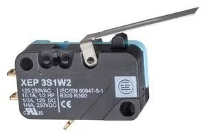 LIMIT SWITCH, PLUNGER, SPDT, 15A, 250V XEP3S1W3B524