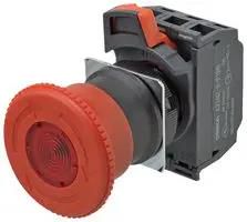 E-STOP PB SWITCH, DPST-NC, 10A, 120VAC A22NE-M-P202-C