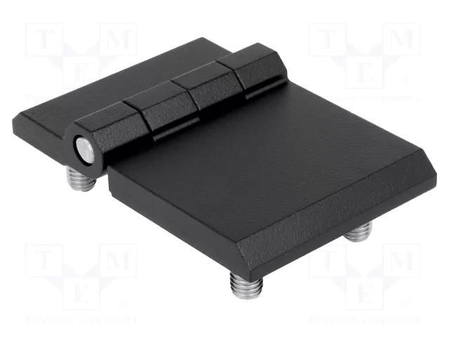 Hinge; Width: 90mm; zinc and aluminium alloy; black; H: 60mm RST ROZTOCZE 3.512.22