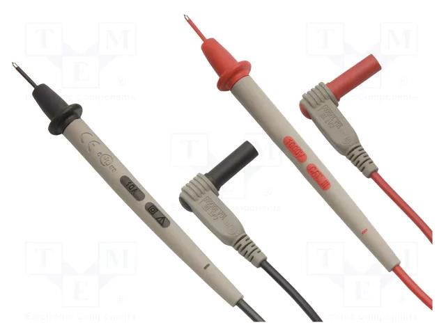 Test leads; Inom: 10A; Len: 1m; test leads x2; red and black AXIOMET AX-TLS-001B