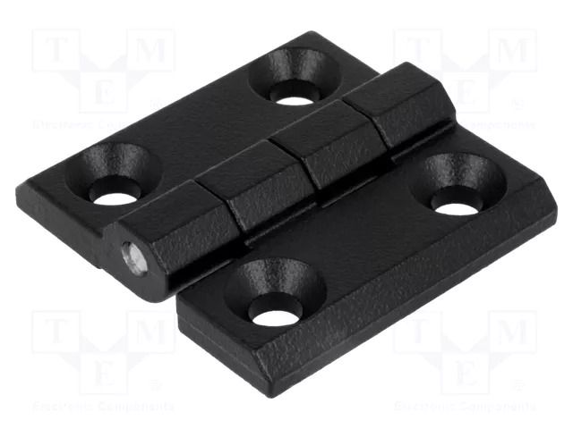 Hinge; Width: 40mm; zinc and aluminium alloy; black; H: 40mm RST ROZTOCZE 3.ZN60.001BK