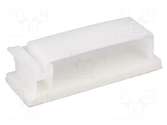 Self-adhesive cable holder; polyamide; natural; UL94V-2 FIX&FASTEN FCA-7