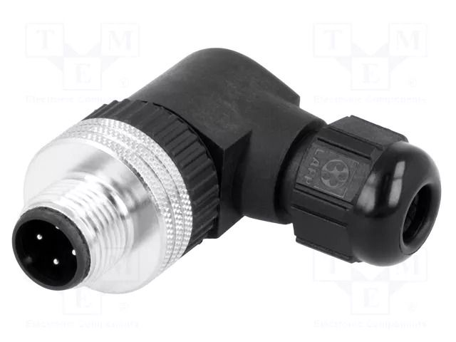 Connector: M12; plug; PIN: 4; male; Micro-Change; angled 90°; IP67 MOLEX MX-1200710040