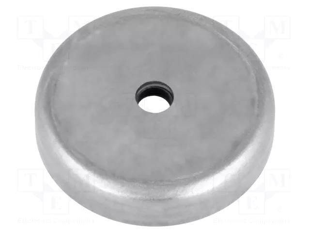 Magnet: permanent; hard ferrite; 72N; Ø: 40mm; H: 8mm ELESA+GANTER GN50.45-HF-40