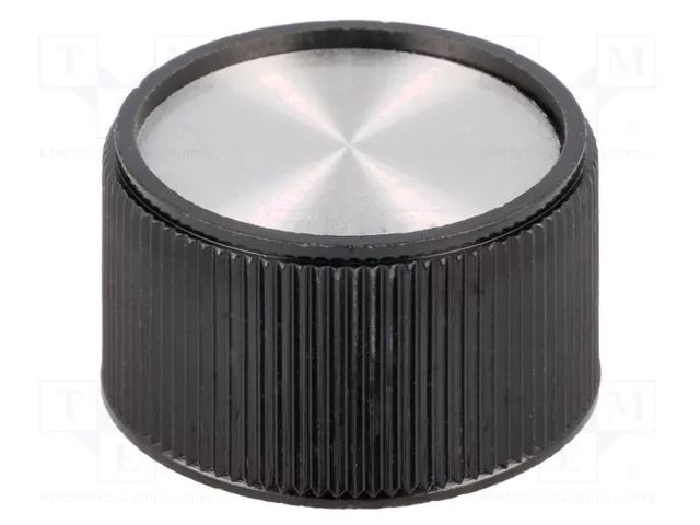 Knob; without pointer; thermoplastic; Øshaft: 6mm; Ø28x16mm; black OKW A1328160