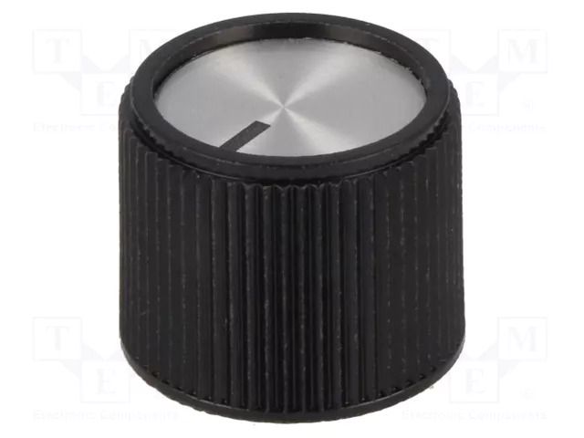 Knob; with pointer; aluminium,thermoplastic; Øshaft: 6mm; black OKW A1320260