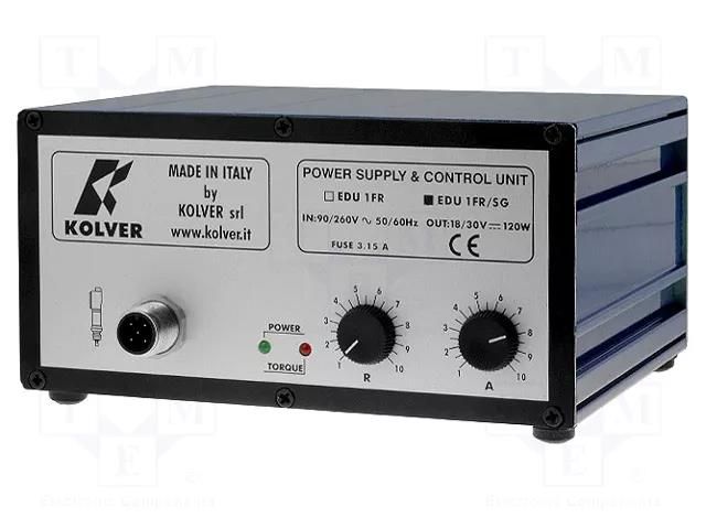 Power supply; 120W; Equipment: mains cable; 138x118x67mm; 18÷30V KOLVER KOLV-EDU1FR/SG