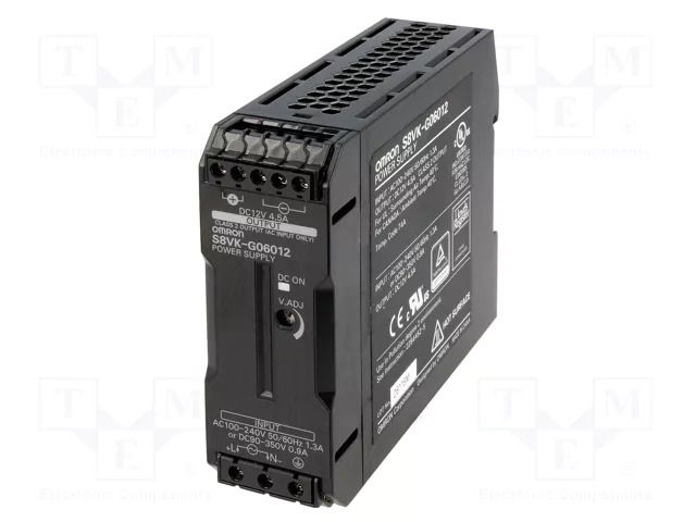 Power supply: switching; for DIN rail; 60W; 12VDC; 4.5A; 85÷264VAC OMRON S8VK-G06012