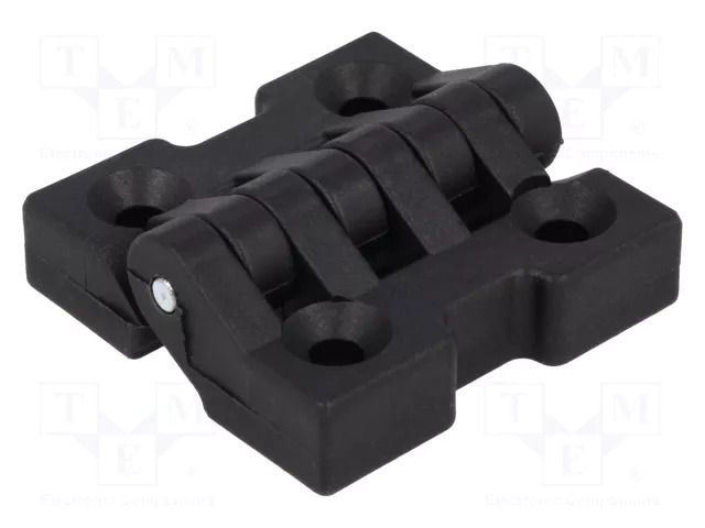 Hinge; Width: 47mm; polyamide; black; H: 48mm; Holes no: 4 RST ROZTOCZE 3.527