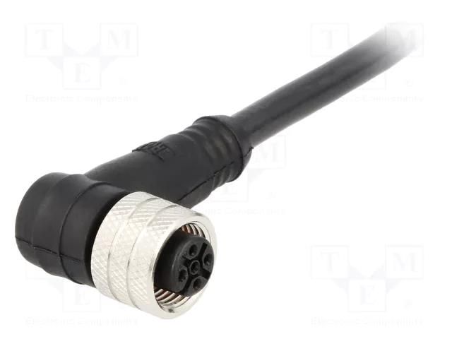 Connector: M12; plug; female; Micro-Change; PIN: 4; angled 90°; 4A MOLEX MX-1200060023