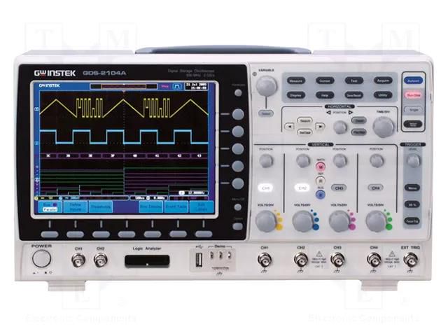 Oscilloscope: digital; DSO; Ch: 4; 70MHz; 2Mpts; LCD 8"; 1n÷100s/div GW INSTEK GDS-2074A