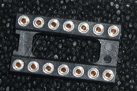 Lizdas mikroschemai DIP14 precizinis RoHS IC/14G-F