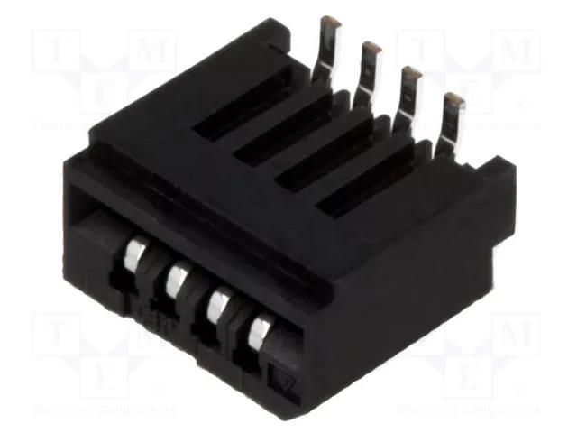 Connector: FFC/FPC; SMT; 50V; 0.5A; PIN: 4; 1mm; vertical; Non-ZIF JST 04FMN-BMT-A-TF