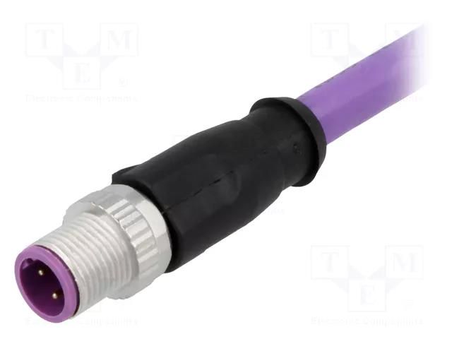 Connector: M12; plug; male; PIN: 4; straight; B code-Profibus; 1.5m HARTING 21348800486015