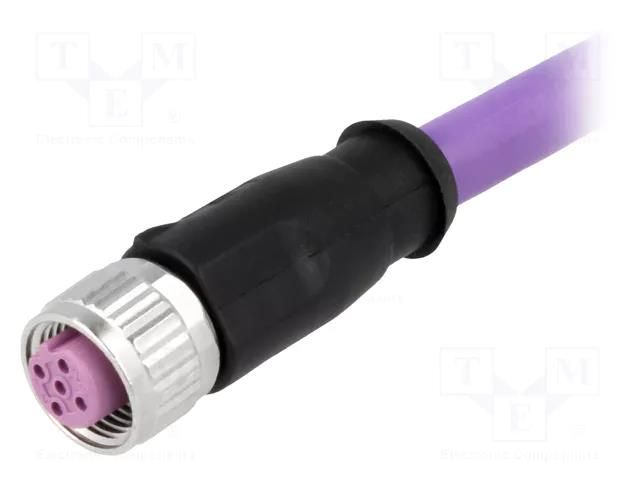 Connector: M12; plug; female; PIN: 4; straight; B code-Profibus HARTING 21348900486020