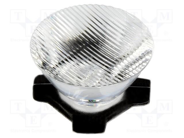 LED lens; round; transparent; 8/55°; Mounting: adhesive tape LEDIL CA11267