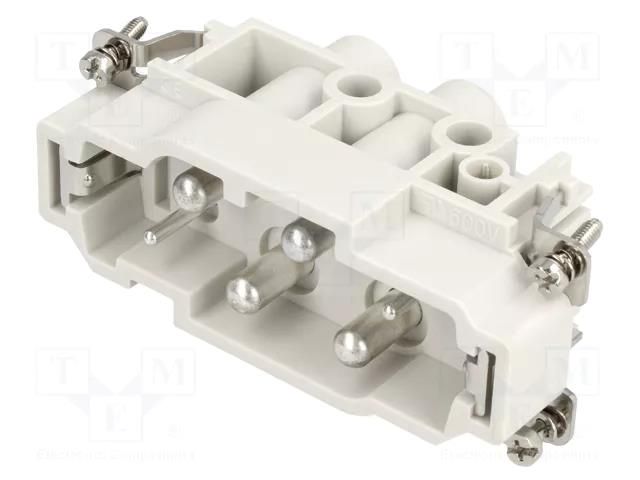 Connector: HDC; contact insert; male; S-K; PIN: 6(4+2); 4+2+PE; 500V MOLEX MX-936010221