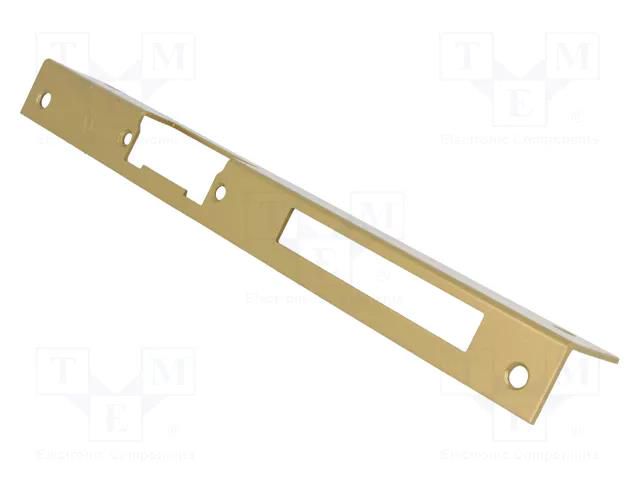 Frontal plate; angular,left; for electromagnetic lock; golden LOCKPOL LOC-903D