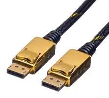 CABLE, DP PLUG-PLUG, BLK/GOLD, 10M 11.04.5649