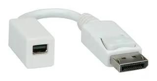 ADAPTER, DP PLUG-MINI DP RCPT, WHT 12.03.3132