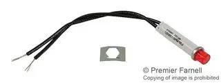 NEON INDICATOR, RED, 7.9MM, WIRE LEADED 2150A1
