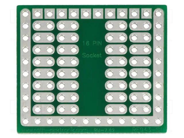 Board: universal; single sided,prototyping; W: 27.3mm; L: 31.75mm ROTH ELEKTRONIK GMBH RE943-S1