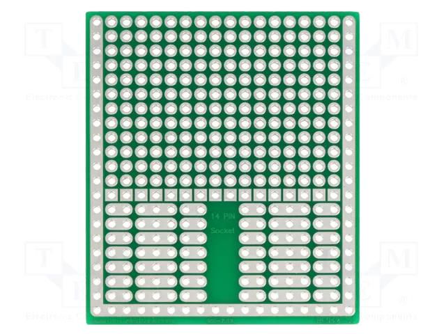 Board: universal; single sided,prototyping; W: 46.99mm; L: 55.24mm ROTH ELEKTRONIK GMBH RE942-S3