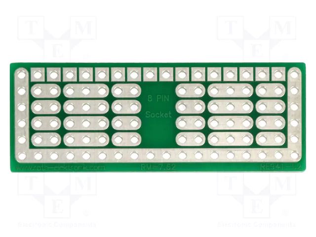 Board: universal; single sided,prototyping; W: 17.14mm; L: 46.99mm ROTH ELEKTRONIK GMBH RE941-S2