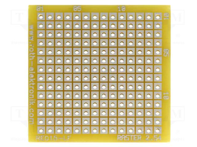 Board: universal; single sided,prototyping; W: 40mm; L: 40.5mm ROTH ELEKTRONIK GMBH RE015-LF